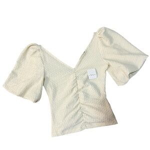 Free Peple Puff Sleeve Cupcake Top, NWT Size S